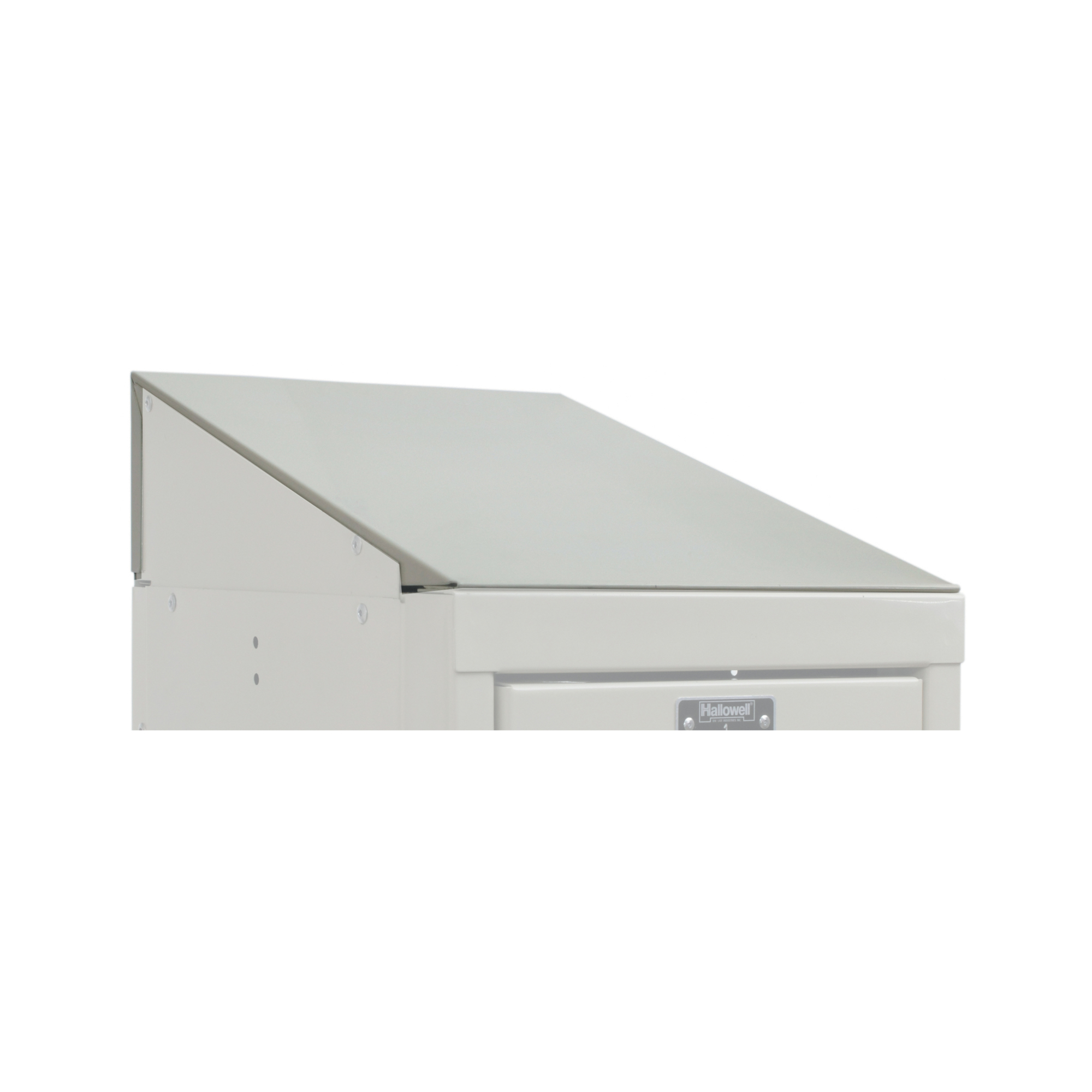 Hallowell, Individual Slope Top for locker, Height 8 in, Width 18 in, Color Tan, Model# KISTT1824PT